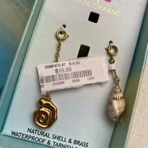 House of Harlow 1960 BIKINI CHARMS Seashells Waterproof New NIB